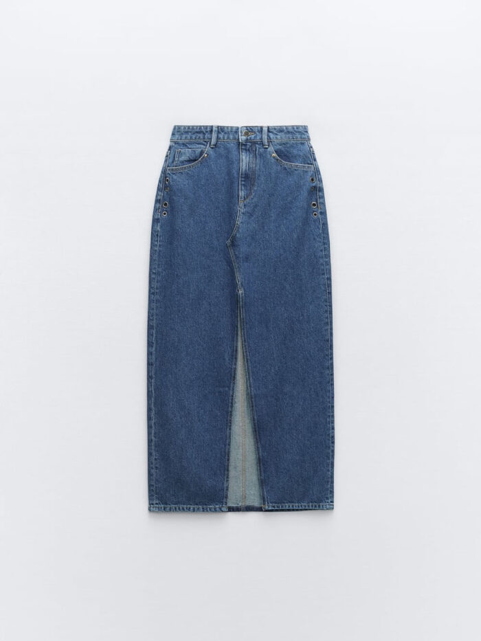 Solid Wide Leg Jeans