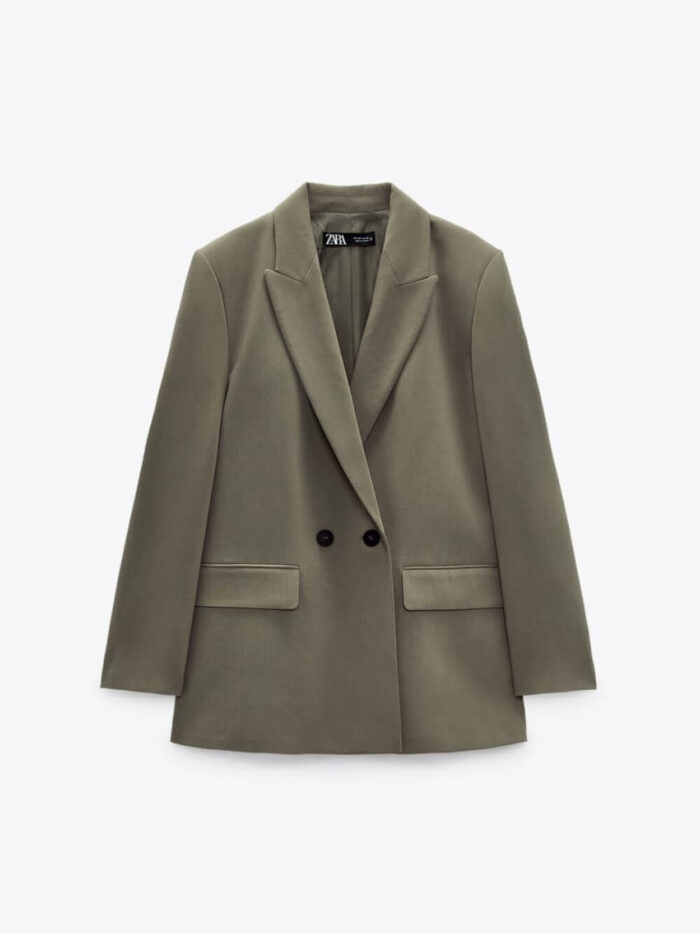 Waterfall Collar Double Button Overcoat